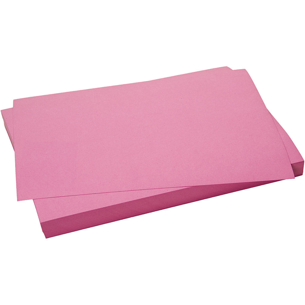 Card, sheet 50x70 cm, 270 g, pink, 10 sheet/ 1 pack [HOB-540942]