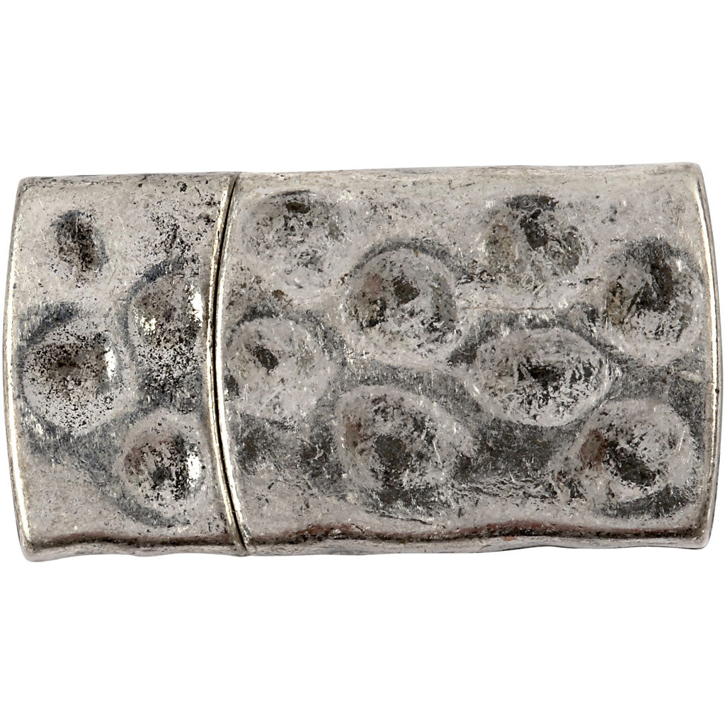 Magnetic Clasp, size 7x29 mm, hole size 3x10 mm, antique silver, 1 pc [HOB-600010]