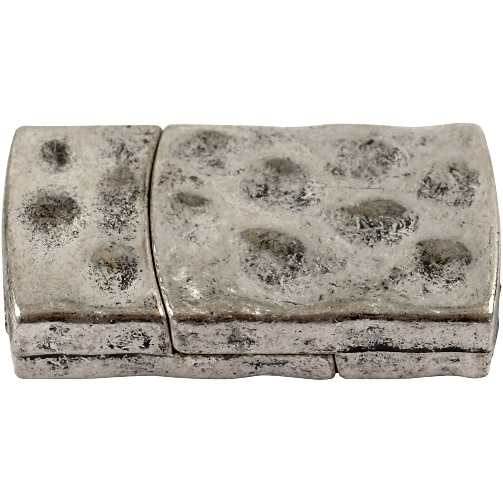 Magnetic Clasp, size 7x29 mm, hole size 3x10 mm, antique silver, 1 pc [HOB-600010]