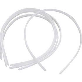 Hair Bands, W: 8 mm, white, 20 pc/ 1 pack [HOB-60080]