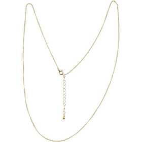 Chain, L: 80 cm, dia. 1 mm, gold-plated, 1 pc [HOB-60159]