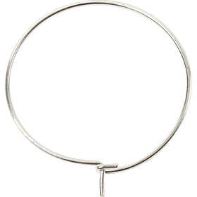 Beading Hoops, dia. 20 mm, silver-plated, 8 pc/ 1 pack [HOB-60319]