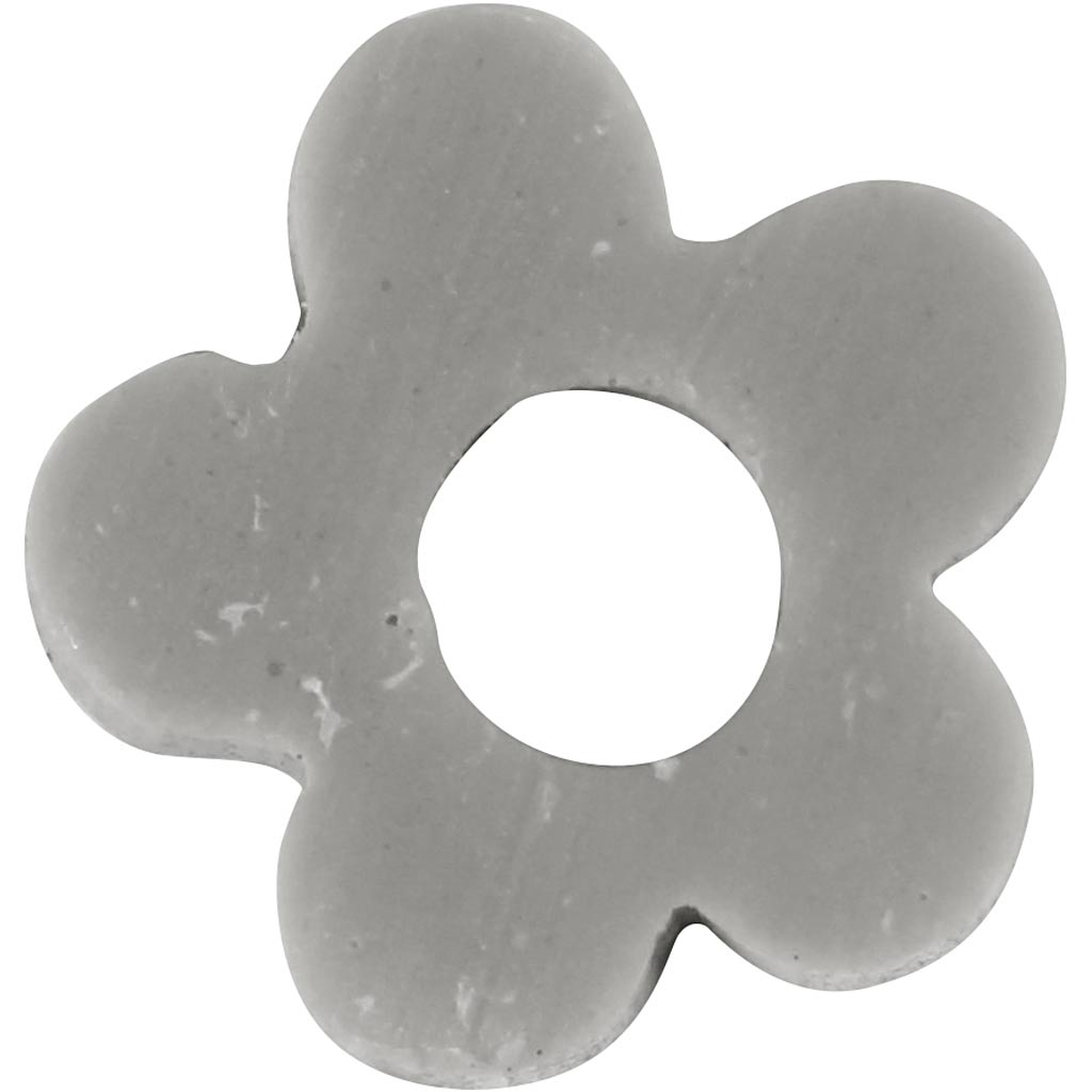 Clay Beads, dia. 5-6 mm, hole size 2 mm, grey, 145 pc/ 1 pack [HOB-61002]