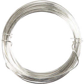 Silver-plated Wire, thickness 0,8 mm, silver-plated, 6 m/ 1 roll [HOB-61008]