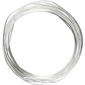 Silver-plated Wire, thickness 1,2 mm, silver-plated, 3 m/ 1 roll [HOB-61012]