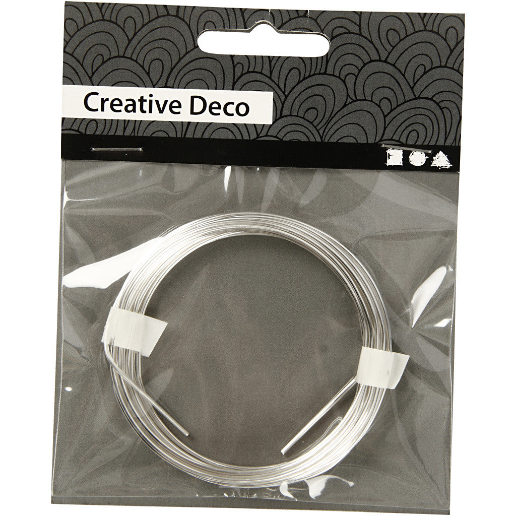 Silver-plated Wire, thickness 1,2 mm, silver-plated, 3 m/ 1 roll [HOB-61012]