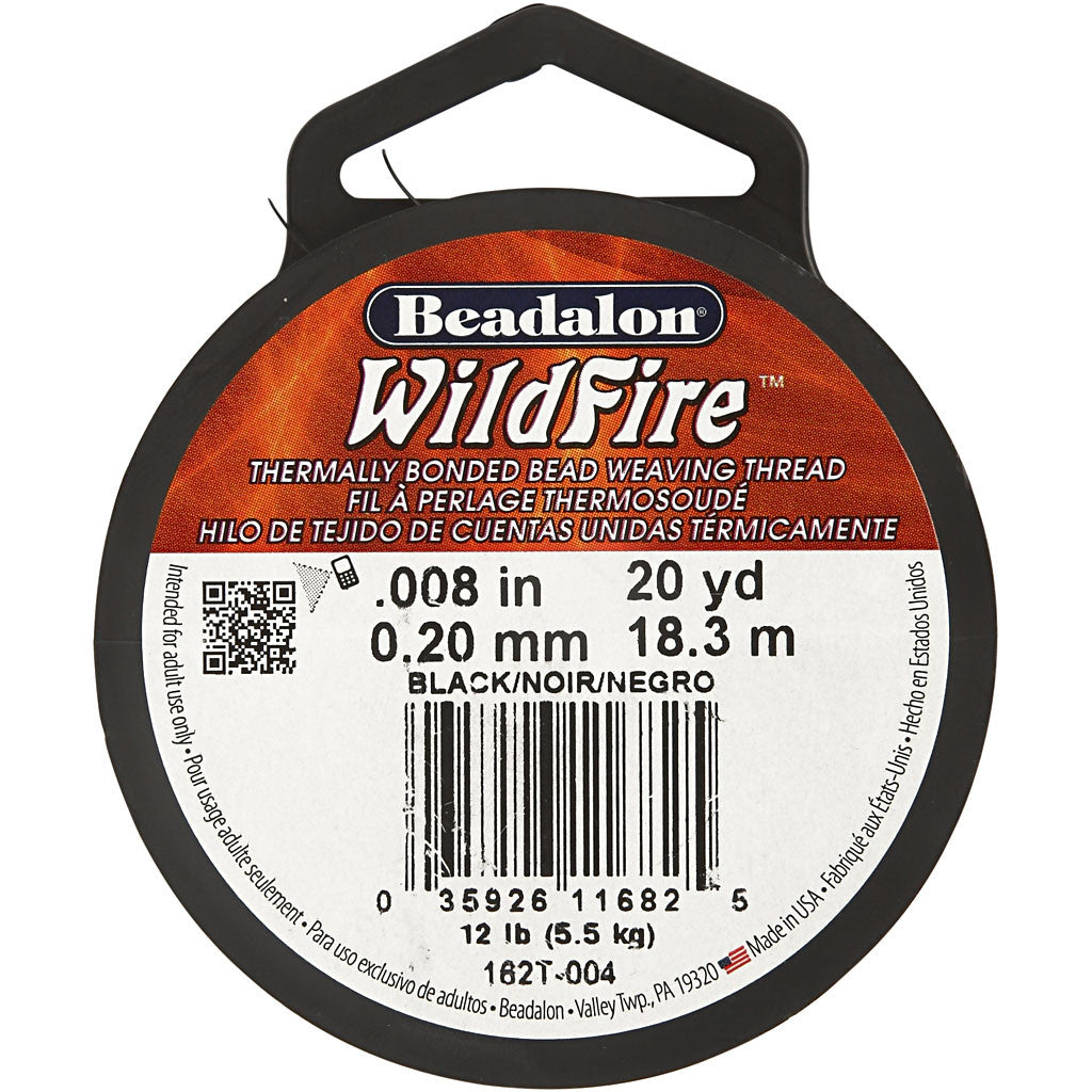 Jewellery Wire, thickness 0,2 mm, black, 18.30 m/ 1 roll [HOB-61013]