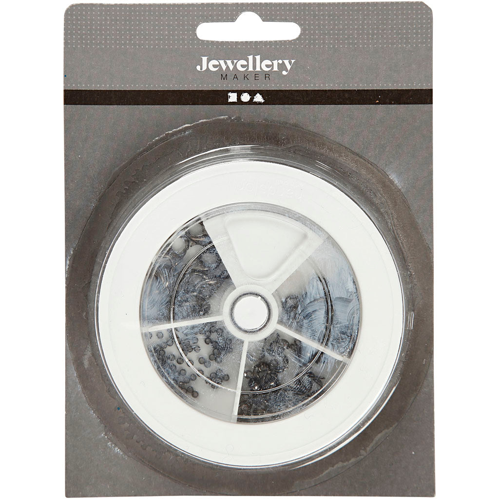 Jewellery Starter Kit, dark grey metallic, 1 set [HOB-61272]