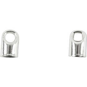 End Caps, L: 7 mm, dia. 4,5 mm, silver-plated, 8 pc/ 1 pack [HOB-613040]