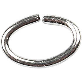 Oval Jump Rings, thickness 0,7 mm, silver-plated, 50 pc/ 1 pack [HOB-613750]