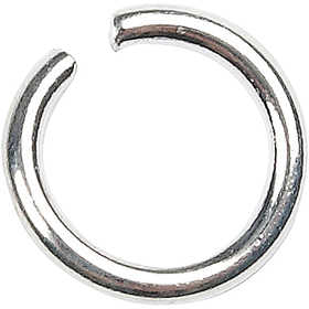 Jump Ring, size 7 mm, thickness 1 mm, silver-plated, 400 pc/ 1 pack [HOB-61378]