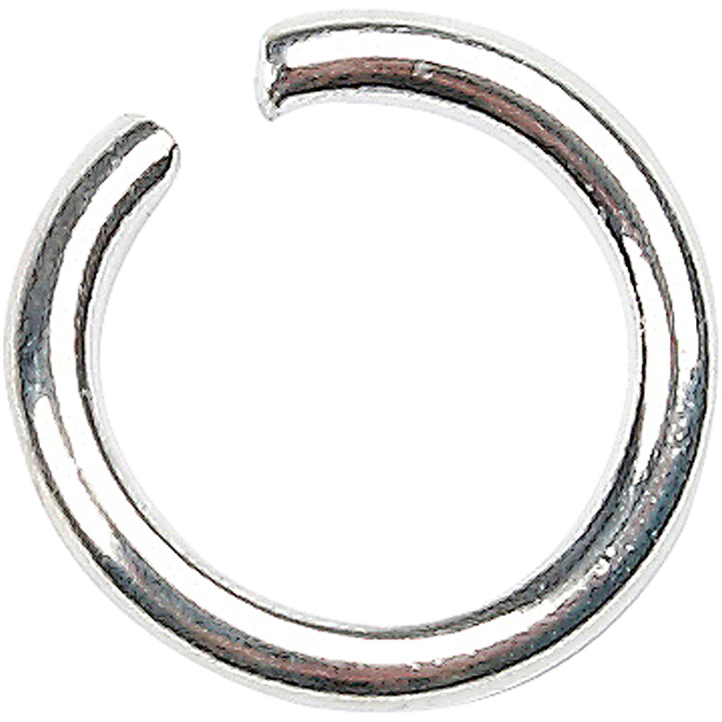 Jump Ring, size 7 mm, thickness 1 mm, silver-plated, 400 pc