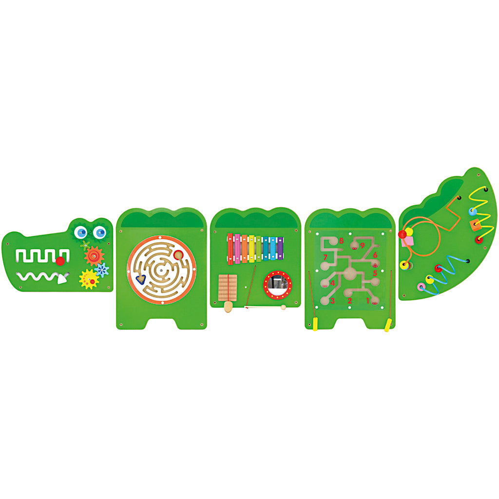 VIGA play wall with crocodile design, size 187x61 cm, 1 pc [HOB-907701]