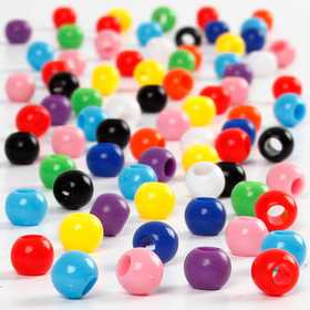 Pony Beads, dia. 6 mm, hole size 3 mm, ca. 600 pc, 75 g, 125 ml/ 1 pack [HOB-618310]