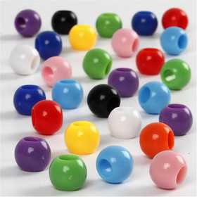 Pony Beads, dia. 8 mm, hole size 4 mm, ca. 370 pc, 70 g, 125 ml/ 1 pack [HOB-618330]