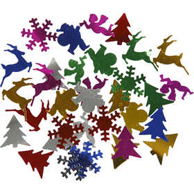 Sequins, size 15 mm, metallic colours, 250 g/ 1 pack [HOB-61860]