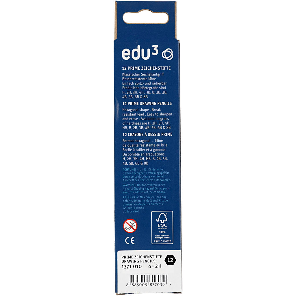 edu Drawing Pencil, 2H, 12 pc/ 1 pack [HOB-620173]