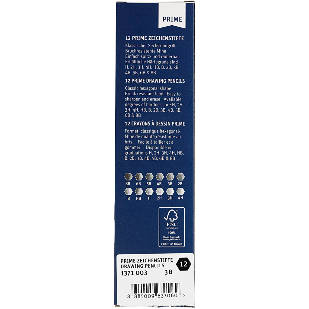 edu Drawing Pencil, 3B, 12 pc/ 1 pack [HOB-620175]