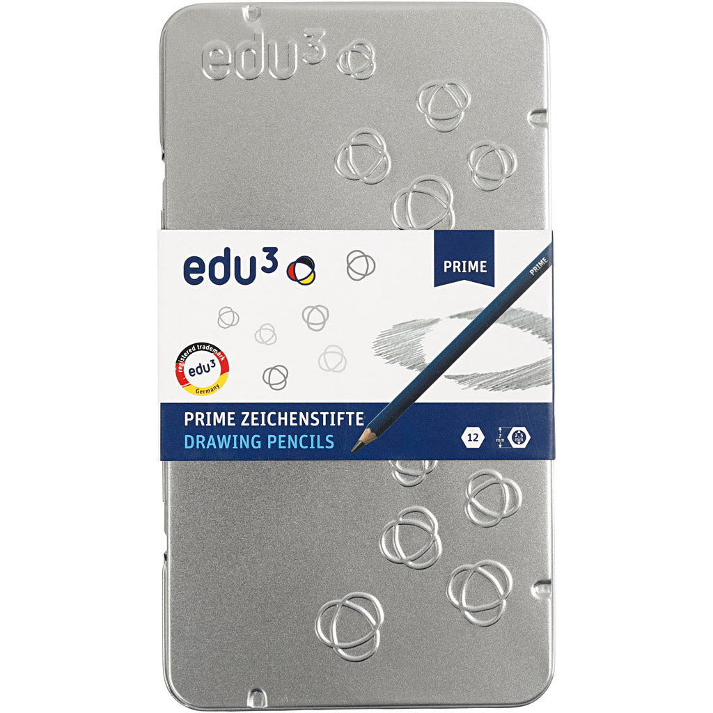 edu Drawing Pencil, B,2B,4B,5B,6B,8B,9B,HB,H,2H,3H,4H, 12 pc/ 1 pack [HOB-620180]