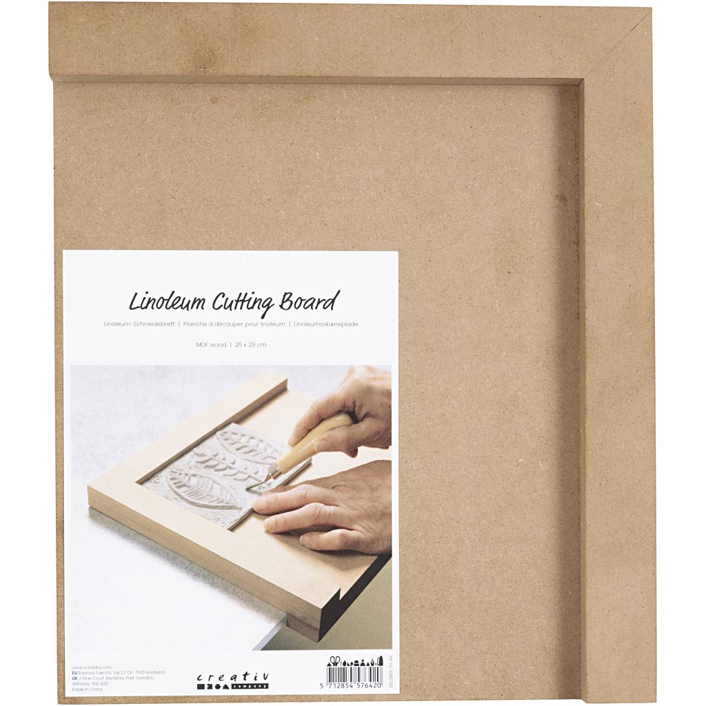 Linoleum cutting board, size 25x29 cm, right, 1 pc [HOB-6480760]