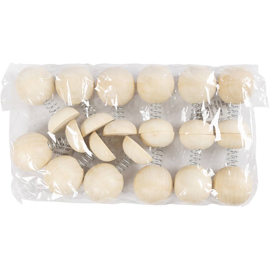 Wooden bouncing figure, H: 75 mm, dia. 50 mm, 12 pc/ 1 pack [HOB-669055]