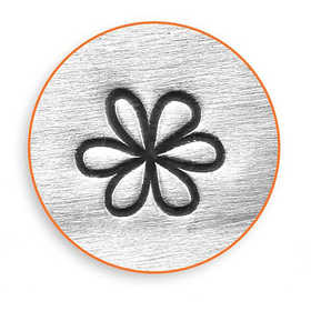 Embossing Stamp, Flower, L: 65 mm, size 6 mm, 1 pc [HOB-67570]