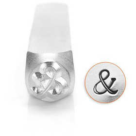 Embossing Stamp, &, L: 65 mm, size 6 mm, 1 pc [HOB-67575]