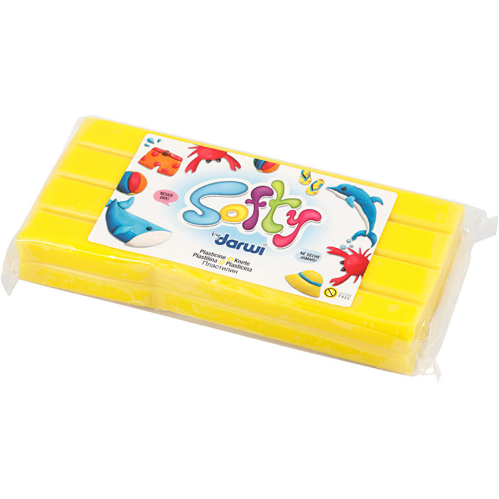 Softy Modelling Clay, yellow, 500 g/ 1 pack [HOB-680414]