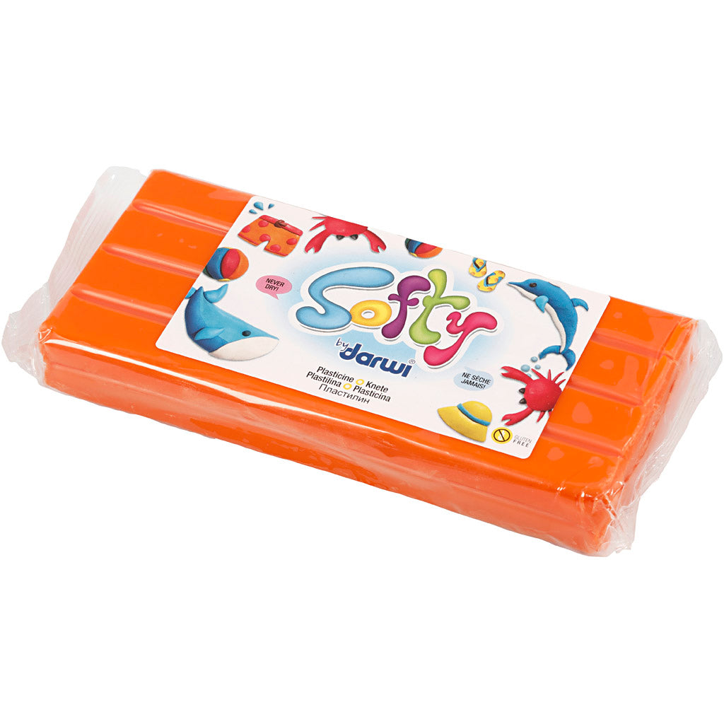 Softy Modelling Clay, orange, 500 g/ 1 pack [HOB-680424]