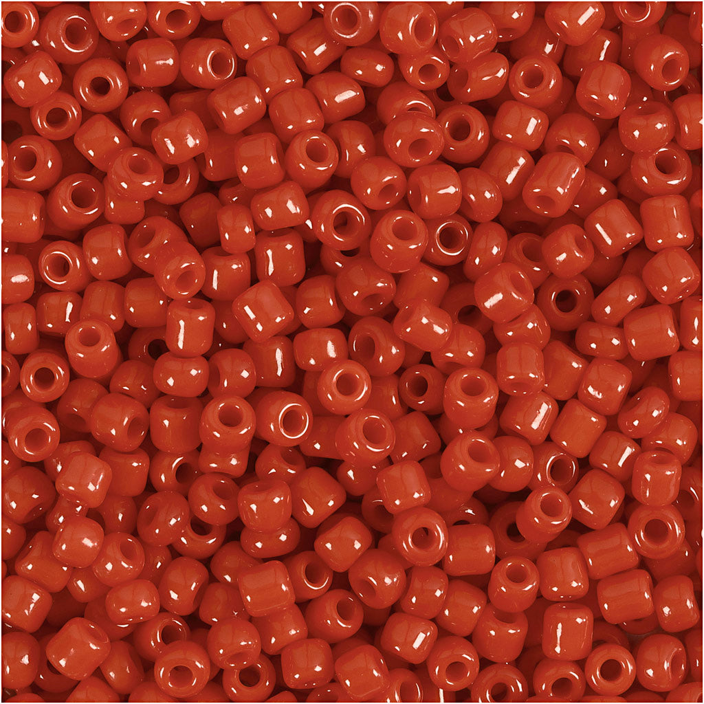 Rocaille Seed Beads, dia. 3 mm, size 8/0, hole size 0,6-1,0 mm, dark red, 25 g
