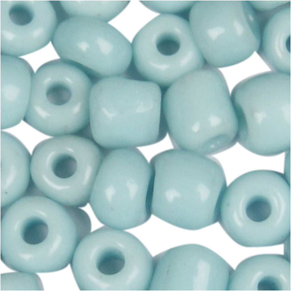 Rocaille Seed Beads, dia. 3 mm, size 8/0, hole size 0,6-1,0 mm, turquoise, 25 g/ 1 pack [HOB-682041]