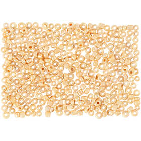 Rocaille Seed Beads, dia. 1,7 mm, size 15/0, hole size 0,5-0,8 mm, light peach, 25 g/ 1 pack [HOB-686780]