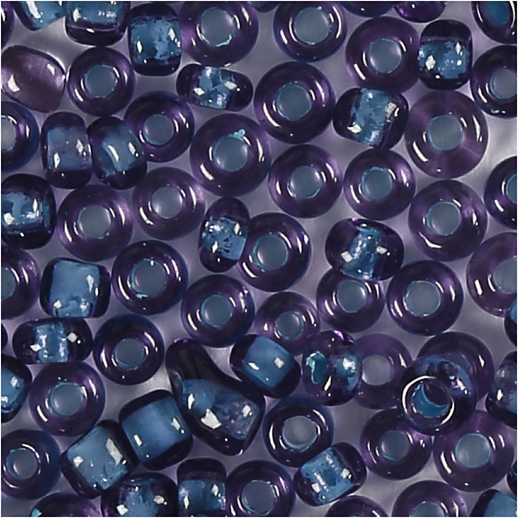 Rocaille Seed Beads, dia. 1,7 mm, size 15/0, hole size 0,5-0,8 mm, dark blue, 500 g/ 1 bag [HOB-68681]