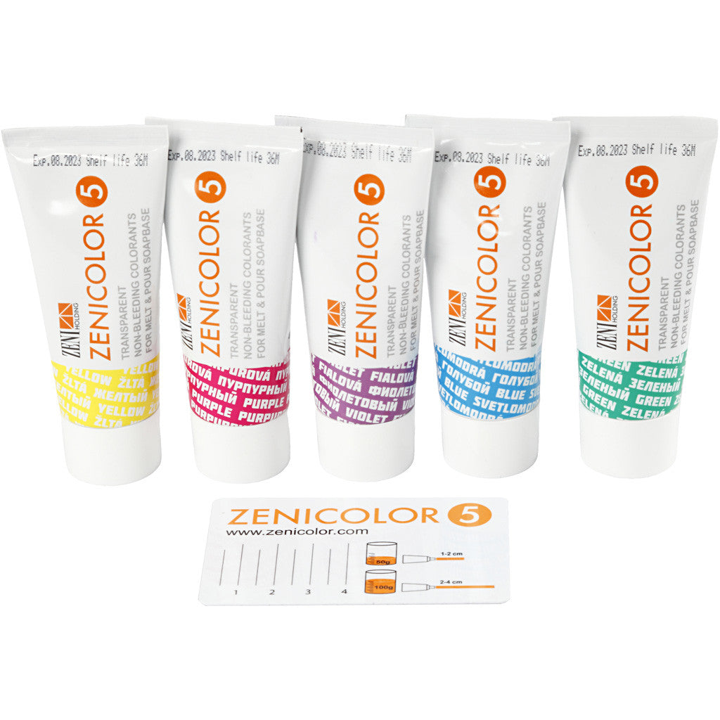 Soap dye, assorted colours, 5x30g/ 1 pack [HOB-70042]