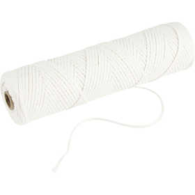 Wick, Suitable for dipped candles (dia. 15–22 mm) and moulded candles (dia. 40–60 mm) , 100 g, 50 m/ 1 roll [HOB-73318]