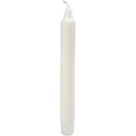 Taper Candles, H: 20 cm, dia. 23 mm, white, 30 pc/ 1 pack [HOB-73632]