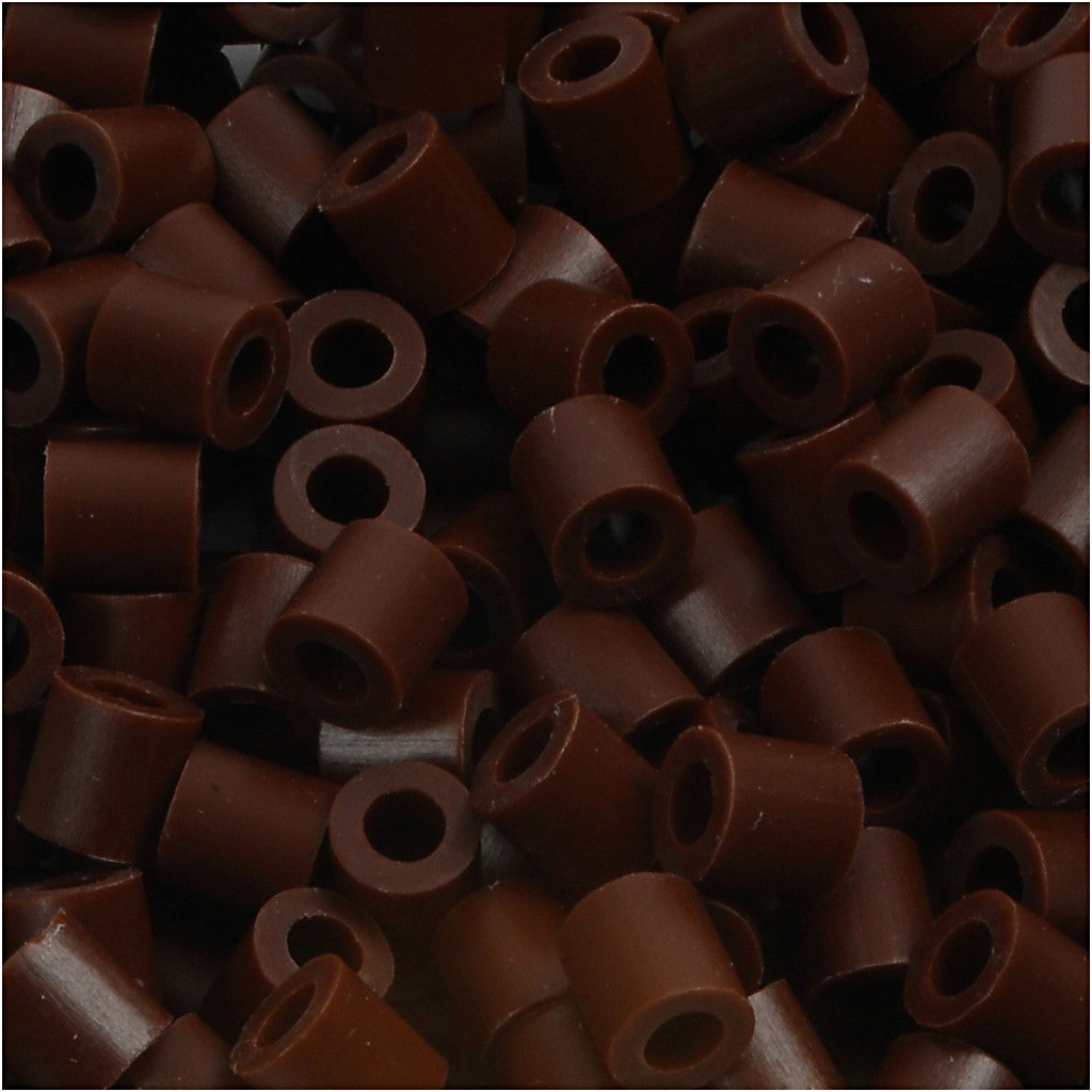 Fuse Beads, size 5x5 mm, hole size 2,5 mm, medium, brown (32229), 1100 pc/ 1 pack [HOB-751030]