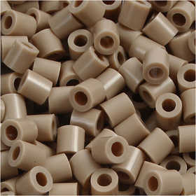 Fuse Beads, size 5x5 mm, hole size 2,5 mm, medium, beige (32248), 1100 pc/ 1 pack [HOB-751060]