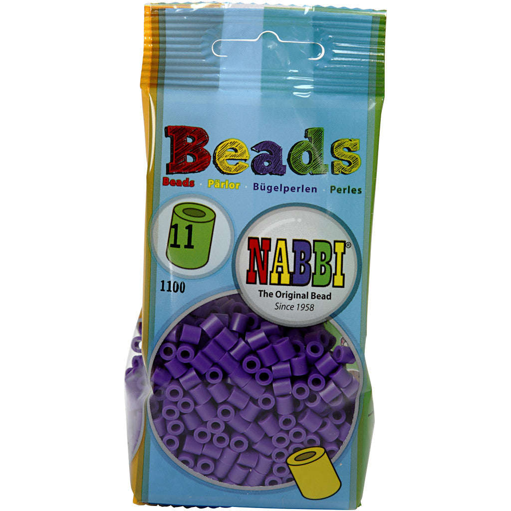 Fuse Beads, size 5x5 mm, hole size 2,5 mm, medium, dark purple (32234), 1100 pc/ 1 pack [HOB-751110]