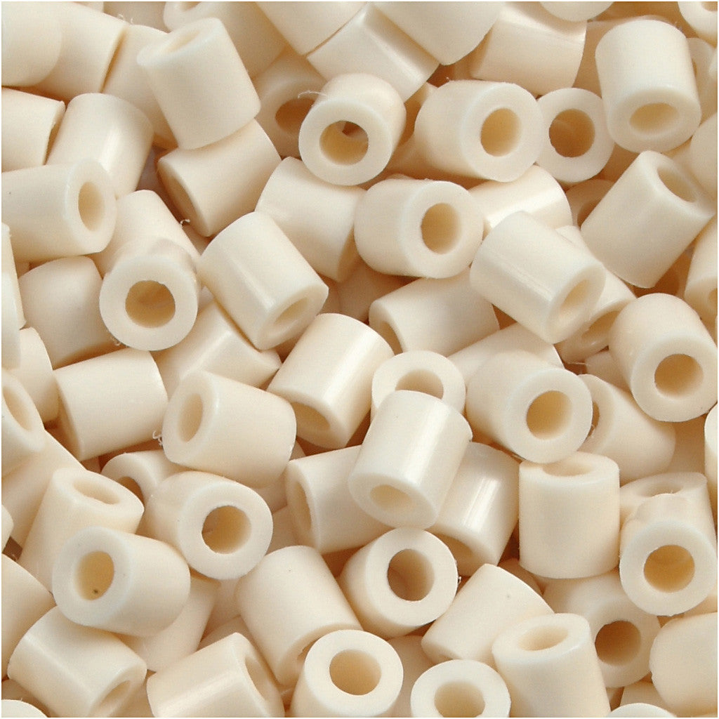Fuse Beads, size 5x5 mm, hole size 2,5 mm, medium, light beige (32251), 1100 pc/ 1 pack [HOB-751120]