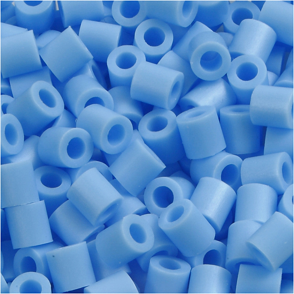 Fuse Beads, size 5x5 mm, hole size 2,5 mm, medium, pastel blue (32224), 6000 pc/ 1 pack [HOB-751231]
