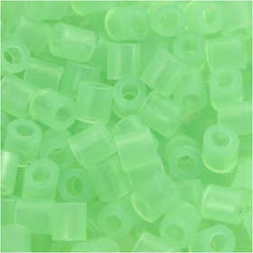 Fuse Beads, size 5x5 mm, hole size 2,5 mm, medium, neon green (32237), 6000 pc/ 1 pack [HOB-751251]