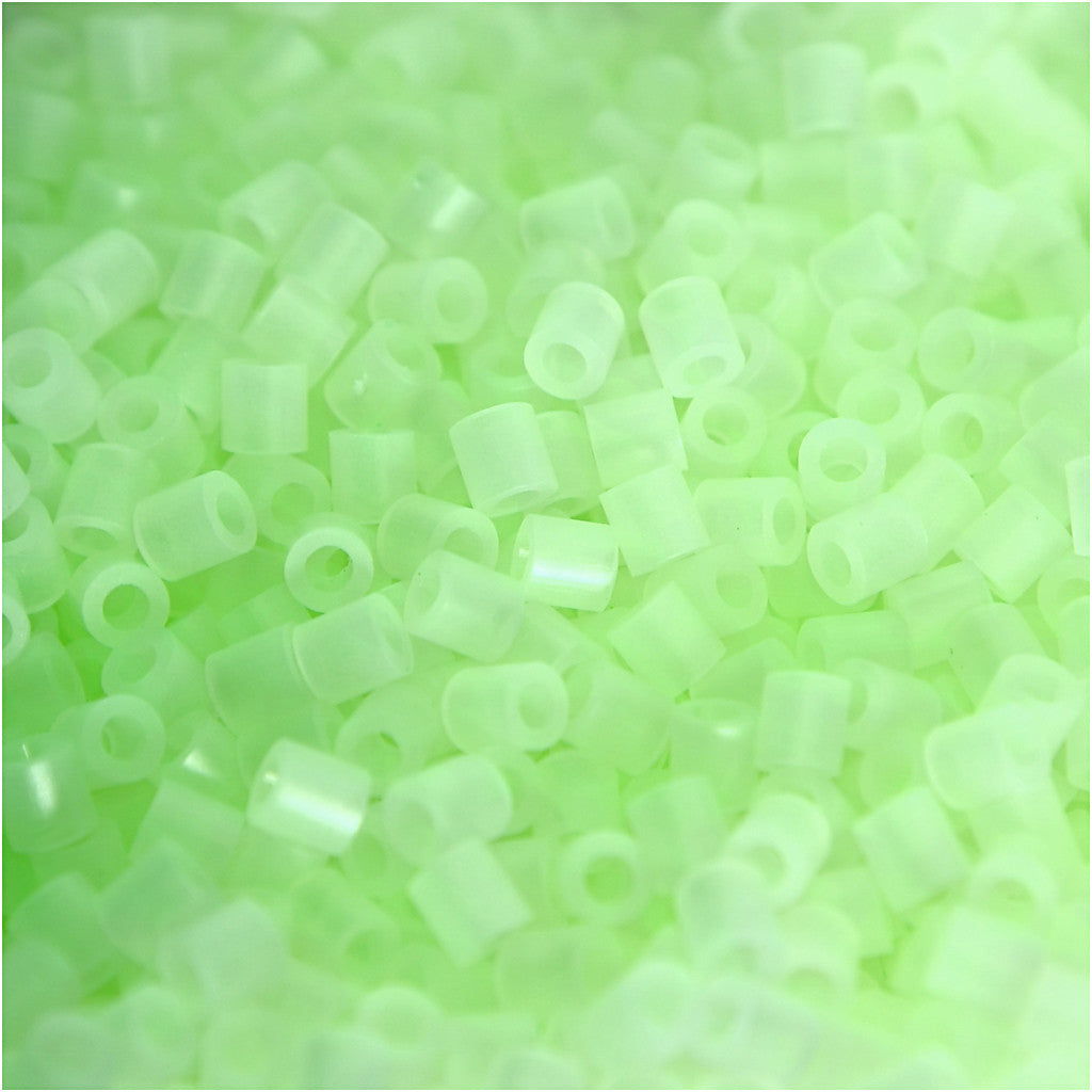 Fuse Beads, size 5x5 mm, hole size 2,5 mm, medium, luminous, 1100 pc/ 1 pack [HOB-75283]
