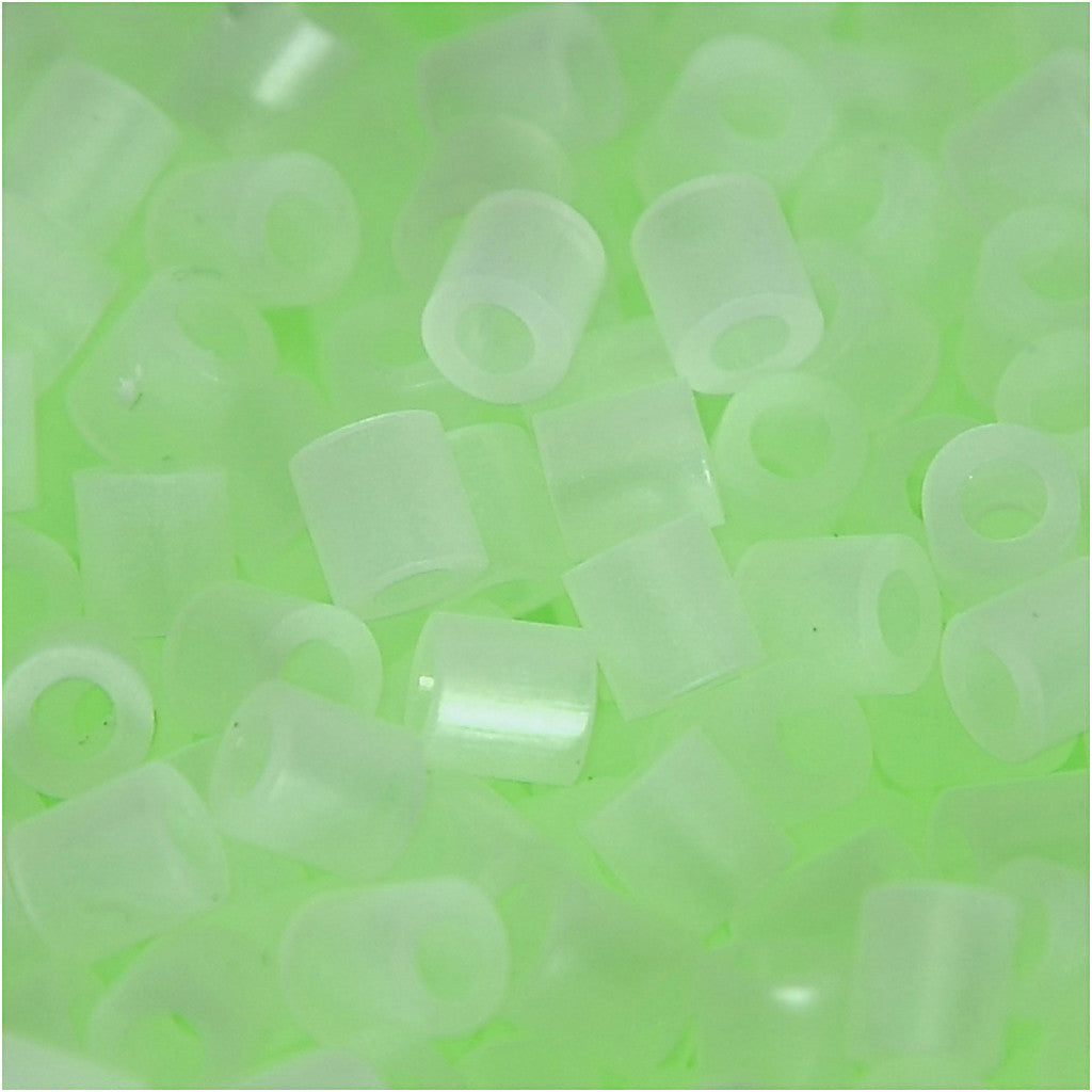Fuse Beads, size 5x5 mm, hole size 2,5 mm, medium, luminous, 1100 pc/ 1 pack [HOB-75283]