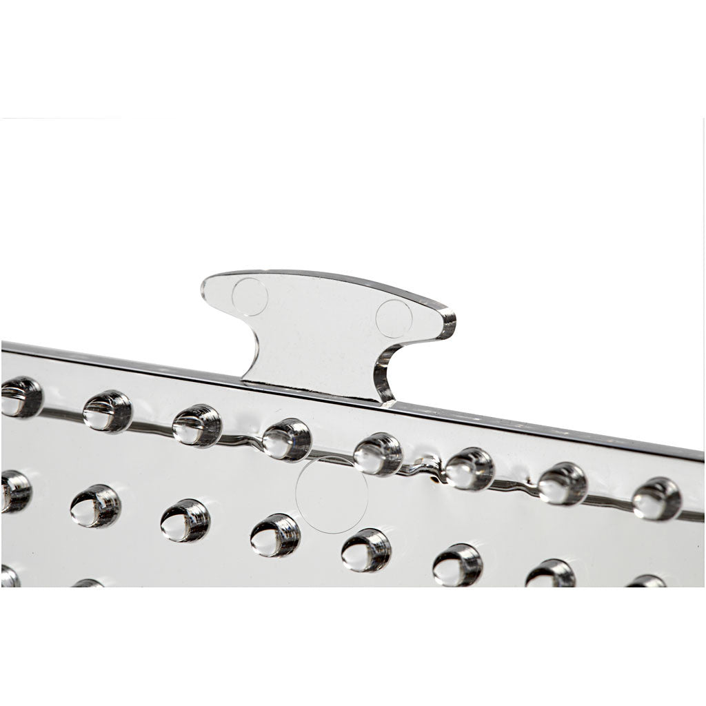 Peg Board, large square, size 15x15 cm, medium, clear, 1 pc [HOB-75310]