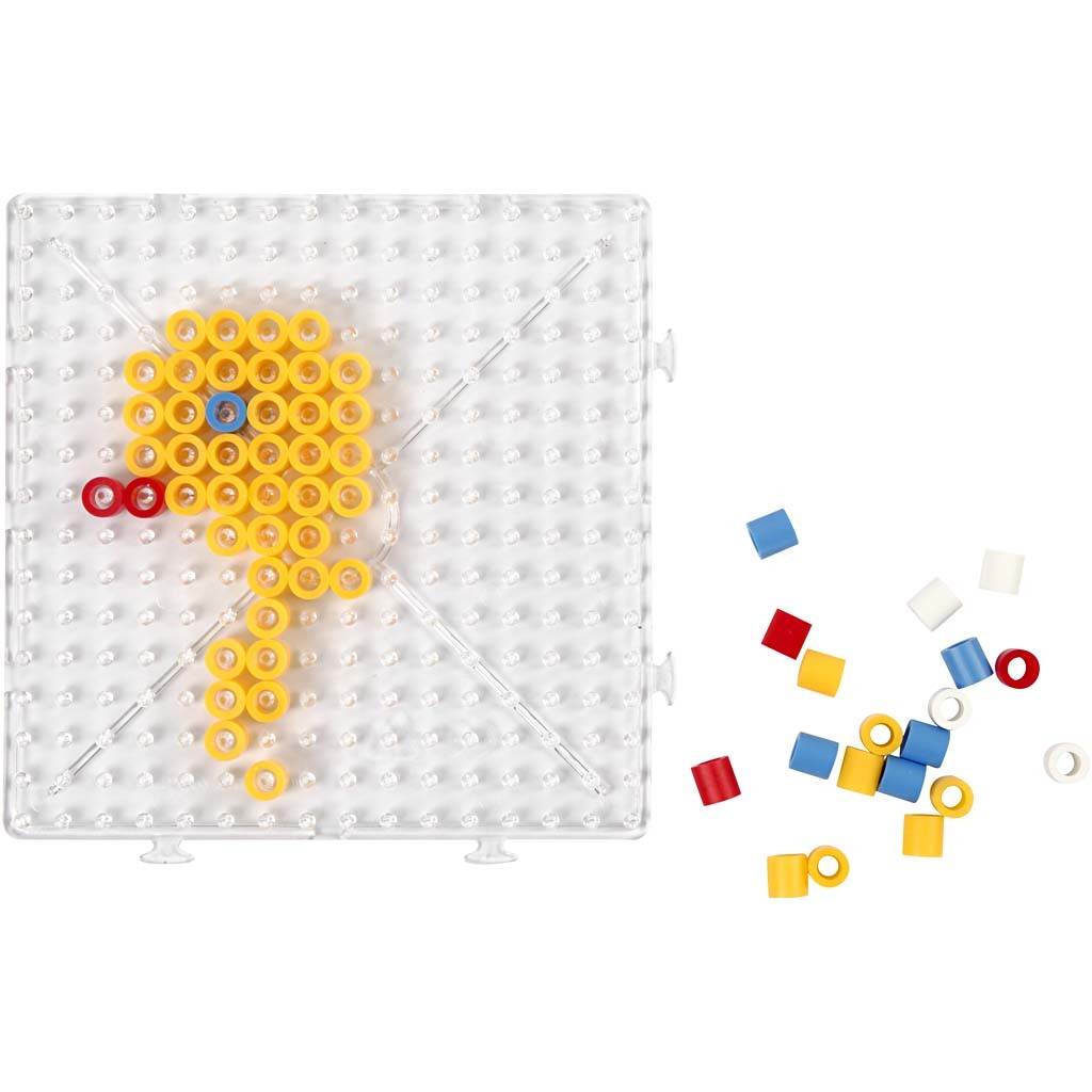 Peg Board, large square, size 15x15 cm, JUMBO, clear, 1 pc [HOB-75322]