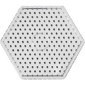 Peg Board, hexagon, size 17,5x17,5 cm, JUMBO, clear, 1 pc [HOB-753260]
