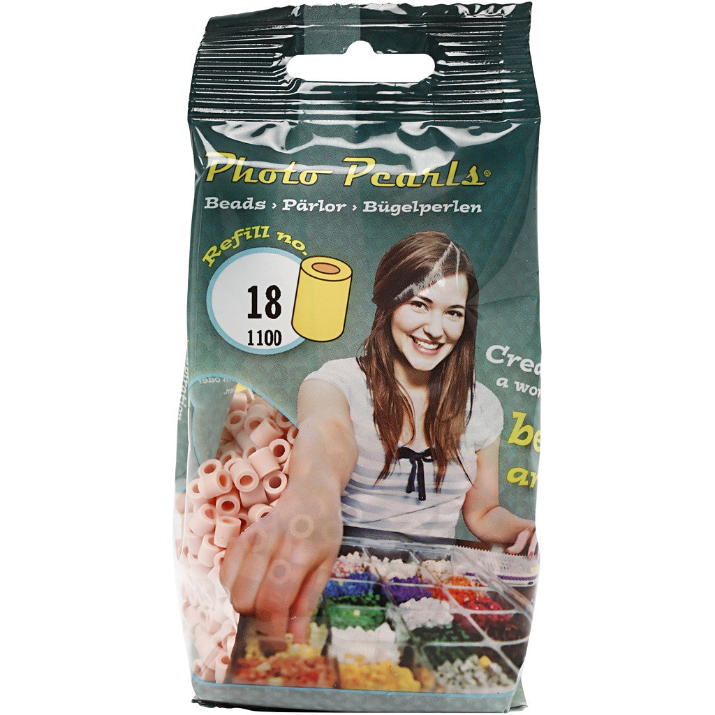 PhotoPearls, size 5x5 mm, hole size 2,5 mm, medium, rose (18), 1100 pc/ 1 pack [HOB-755180]