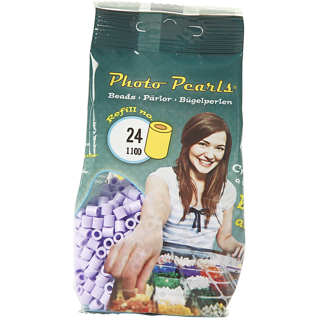 PhotoPearls, size 5x5 mm, hole size 2,5 mm, medium, lilac (24), 1100 pc/ 1 pack [HOB-755240]