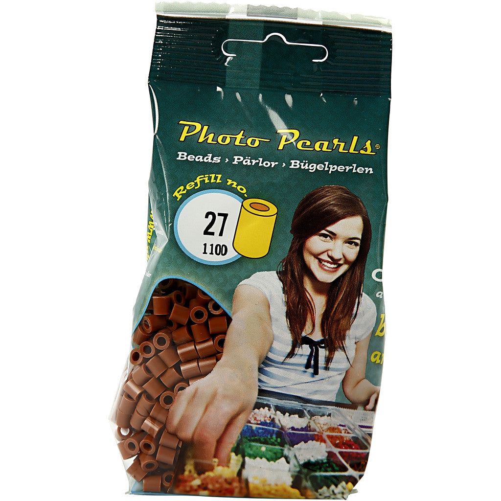 PhotoPearls, size 5x5 mm, hole size 2,5 mm, medium, chocolate (27), 1100 pc/ 1 pack [HOB-755270]